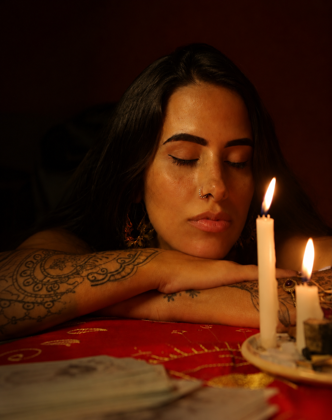 Atmosfera de cuidado durante o ritual