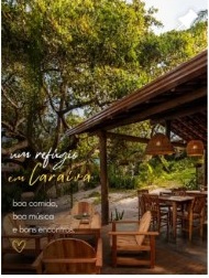 Ambiente da Vila Alta Creperia em Caraíva