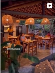 Ambiente interno da creperia